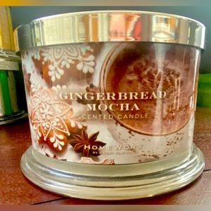 GINGERBREAD MOCHA HOMEWORX BY HARRY SLATKIN 4 WICK CANDLE BRAND NEW